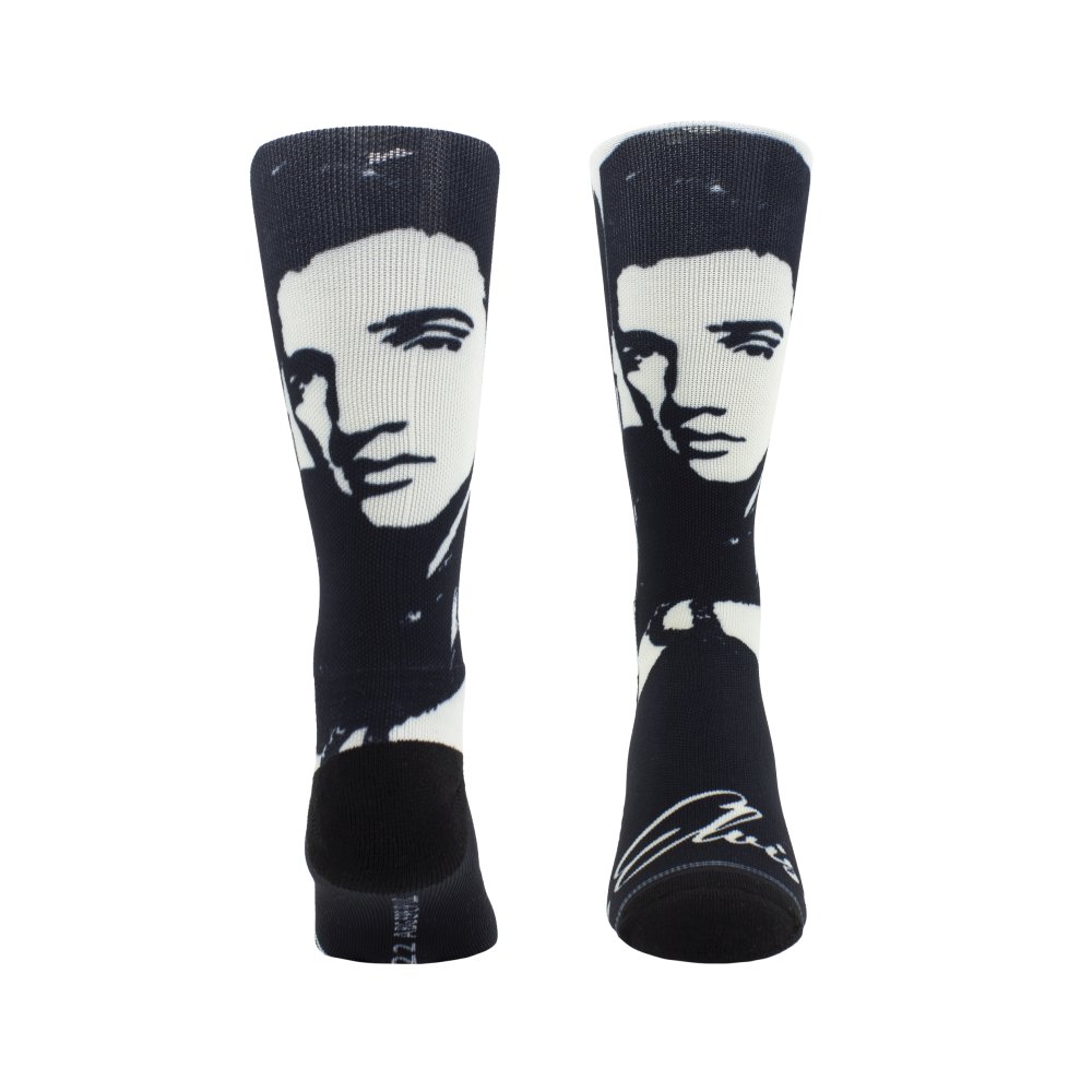 Elvis Presley - Sublimation Crew Chaussettes - Noir